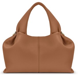 DIRRONA Women’s Handbag Shoulder Bag Crossbody Tote Purse for Work, Travel, Daily, Gift, Shopping – Elegant Soft PU Leather Top-Handle Bag with Adjustable Strap Brown