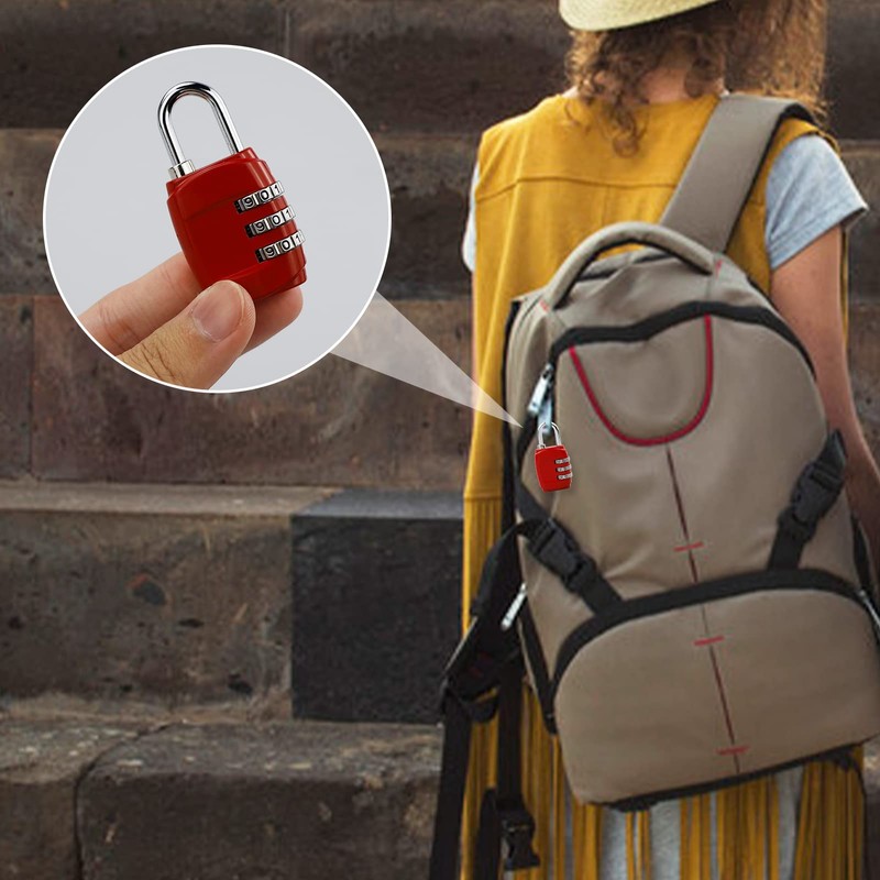4 Pieces Luggage Locks,Suitcase Locks,Suitcase Padlocks,Combination Padlocks 3 Digit Combination