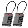 ZHEGE Luggage Locks, Cable Lock TSA Approved with White Numbers,