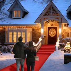 Red Carpet Runner for Party,140GSM,2.6FTx30FT Carpet Party Decorations Red Runway Rug for Prom,Felt Non-Woven Fabric, Hollywood Theme Party Decorations Runner for Wedding Ceremony