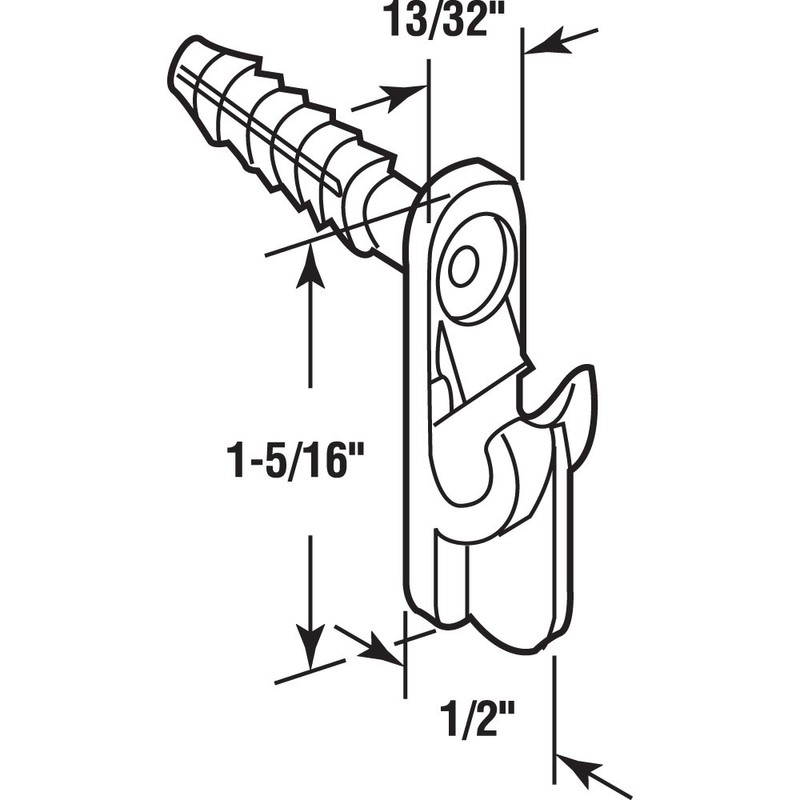 Prime-Line MP7017 Wire Shelf Back Wall Clip with Anchor (12