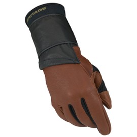 Heritage Pro 8.0 Bull Riding Gloves, Size 8, Saddle Brown