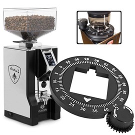 Sesama Aluminum Grinder Setting Dial for Eureka Mignon |Solid Aluminum Dial Faceplate | Eureka Mignon Grinder DIY Replacement Parts Accessories| Effortless Grind Adjustments, Classical, Black