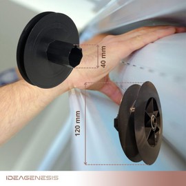 IdeaGenesis - Blind Disc for 14mm Tapes | Shutter Pulley for 40mm Axes | Blind Bearing Disc | Spare Parts and Spare Parts (14mm Tape with Bearing, 120X40)