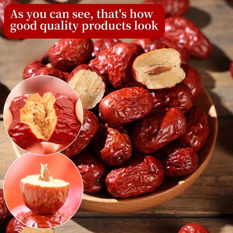 Baihuatang Jujube Dates Red Dates Chinese Red Date 1.1lb/500g Large-size