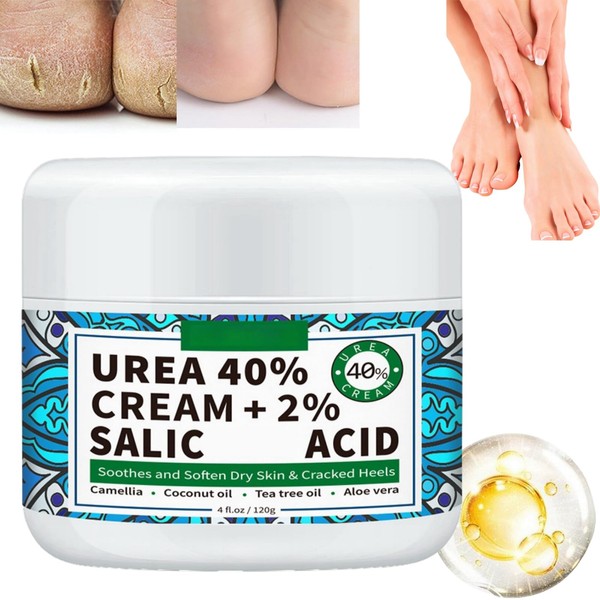 Urea 40% Foot Cream,Foot Cream for Cracked Heels and Dry
