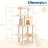 ABCPET Cat Tree Tower 63in Multi-Level Cat Tower for Indoor