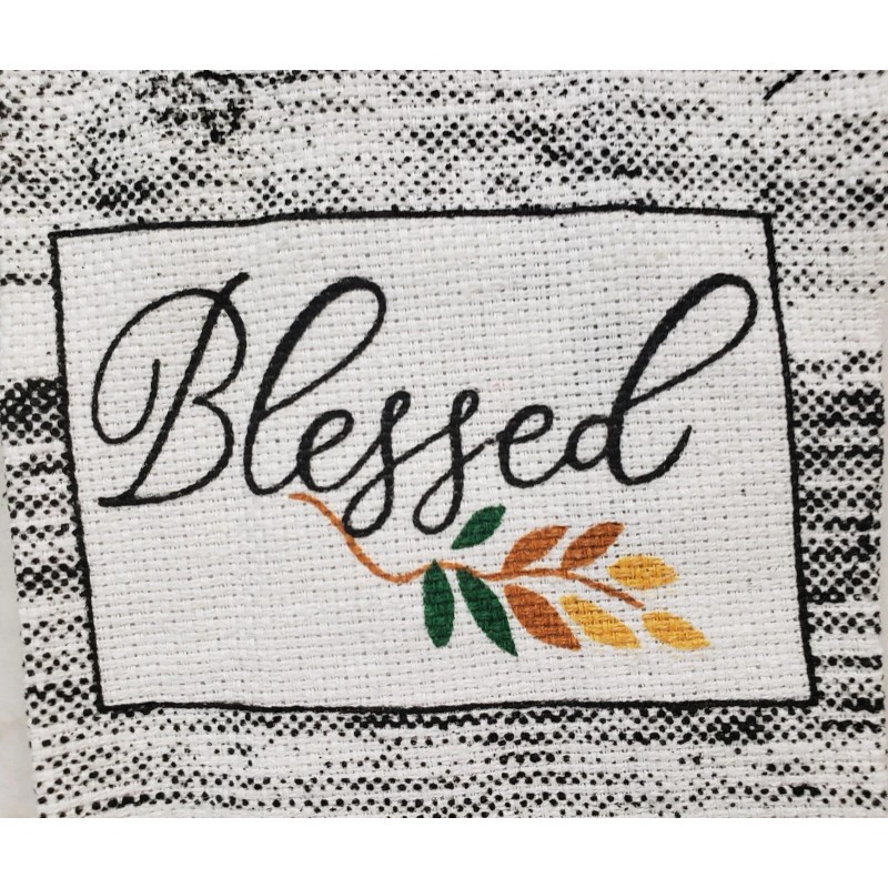 Nidico 3 Same Thin Cotton Tea Kitchen Towels (15"x25") BLESSED