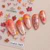 Fall Nail Art Stickers Maple Leaf Nail Decals Gold Flower