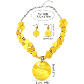 NewZenro Juego de aretes colgantes de cadena de resina gruesa con abalorio y abalorio de resina gruesa para mujer, diseo bohemio y colorido de moda, joyera Y2K para fiestas de verano