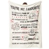 Craftique Gifts for Girlfriend Boyfriend, You're My Favourite Blanket, Gifts