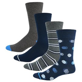 Robert Graham 4 Pack Socks, Blue, One Size