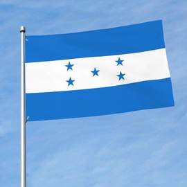 Honduras Flag 4x6 Ft Printed,Quality Polyester Flag With Grommets For Outdoors,Outside Yard Flags Decor