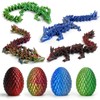 BYYNNE 4PCS 3D Printed Dragon Eggs with Dragon Inside, Articulated