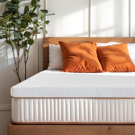 CHUN YI Memory Foam Mattress Topper Twin XL, 4 Inch Gel Infused College Dorm Bed Topper with Breathable Rayon from Bamboo Cover, Mattress Pad for Pressure Relieff, CertiPUR-US Certified