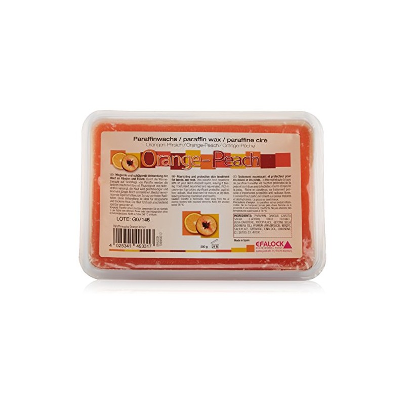 Efalock Professional Paraffinwachs, Orange-Peach, 1er Pack, (1x 0,5 kg)