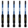 5 x Rennie Tools 75mm Long T20 TX20 Impact Screwdriver