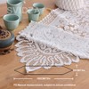 Svidza Lace Table Runner with Elegant and Intricate Floral Pattern