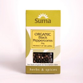 Suma Organic Black Peppercorns (25G) Gluten Free Organic Vegan