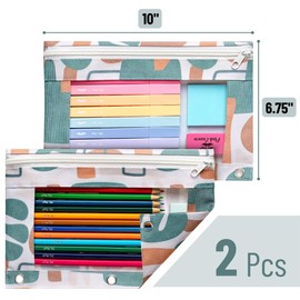 Mr. Pen- Pencil Pouch, 2Pack, Pencil Pouches, Pencil Pouch for 3 Ring Binder Pencil Pouch, Pencil Cases, Pencil Case for Binder Pouch, Zipper Pencil Pouch, 3 Ring Binder Pouch, Pencil Bags with Zipper