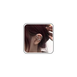 Yheakne Punk Emerald Snake Ear Cuff Earrings Silver Snake Cuff Wrap Earrings Gothic Serpent Cuff Earrings Green Crystal Cartilage Cuff Clip On Earrings Jewellery For Women, Zinc