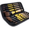 ARTIFY 10 Pieces Paint Brush Set, Intermediate Series, Includes a Carrying Case, Premium Horse Bristle Brushes for Acrylic, Watercolor, Oil and Gouache Painting (Yellow - Horse Hair)