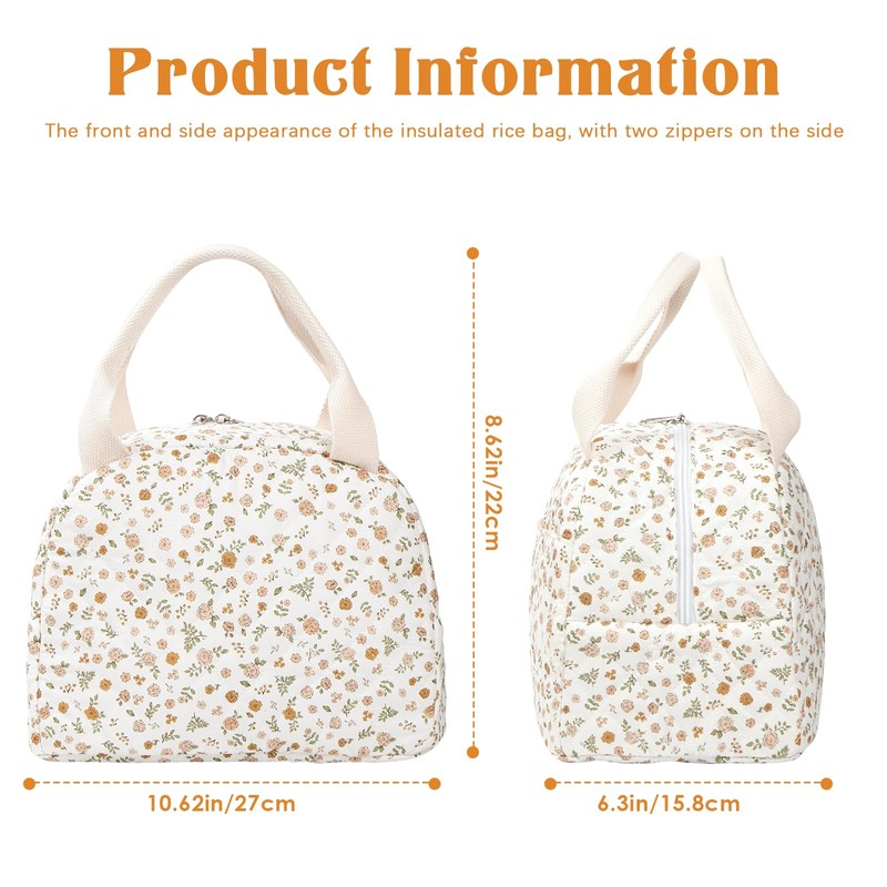 GGBOVVO Lunch Bag for Women - Insulated Lunch Box Tote