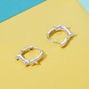 MUNDELL 925 Sterling Silver Cute Dachshund Huggie Hoop Earrings Puppy