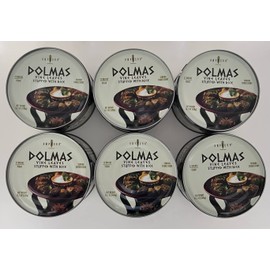 Amphora Stuffed Grape Leaves (Dolmas), 14 Ounce (Pack of 6) - Mediterranean Herbs – Super Tasty Ready to Eat Vegan Rolls - Traditional Turkish Recipe