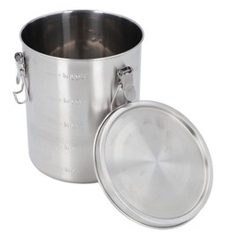 Fockety Stainless Steel Pet Food Storage Container, Airtight Canister with Leak Proof Buckles, Large Flour Coffee Bean Tea Cereal Sugar Cookie Metal Food Storage Canisters for Kitchen