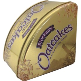 Stockan's Orkney Wholegrain Thin Oatcakes Gifting Tin - Traditional Scottish Savoury Biscuits Imported from Scotland - 3 Gifting Tins (2 Oatcake Packs in Each Tin)