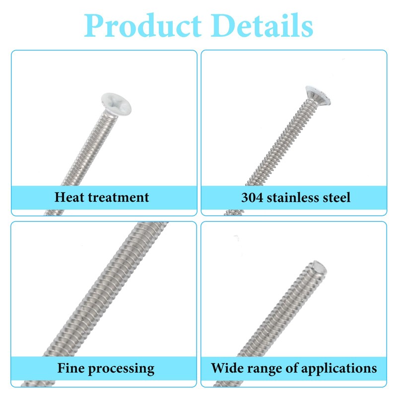 40Pcs Extra Long Outlet Screws, 6-32 x 1-1/2 Inch White