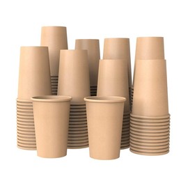 100 PCS 12 OZ Disposable Paper Cups, Coffee Cup, for Coffee Beverages and Cold Drinks. - Size: 12 Ounce-100 count