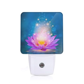 AOWULA Lotus Night Light,Plug-in Nightlights with Light Sensors for Boys Girls,Dusk to Dawn Sensor Wall Lamp for Stairway/Hallway/Kitchen