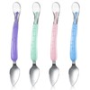 Lallisa 4 Pcs Double Head Baby Silicone Food Spoon Baby