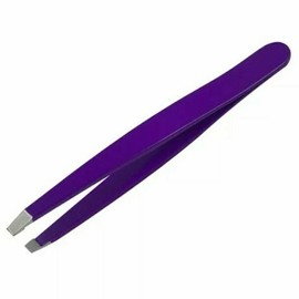 Stainless Steel Hair Eyebrow Tweezers Plucker Puller Beauty Nail Slanted Tip, Anti-Static, Non-Magnetic, Includes Protective Cap and Retail Packaging