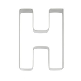 Alphabet Cookie Cutter Set – 3 Inch Tin-Plated Steel Letters A–Z – Individual Letter Cookie Cutters for Baking, Fondant, Crafts & Classroom Fun - Made in the USA (Letter H)