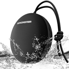 Monster Bluetooth Speaker, IPX8 Shower Speaker Waterproof, Bluetooth 5.4 with Loud HD Sound and Robust Bass, Extra Long Playtime Punchy, for Home, Beaches Portable Wireless Outdoor Speakers
