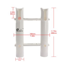 Rod holder with tubes can be installed on the wall, on the boat even on the fishing case for fishing rods or other various rods (204 W)