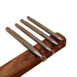 RUIQIN herramienta de estampado de cuero de acero inoxidable 304, herramientas profesionales de sellos de cuero para tallar bordes de cuero, manualidades (juego completo, 4 piezas (XS+S+M+L))