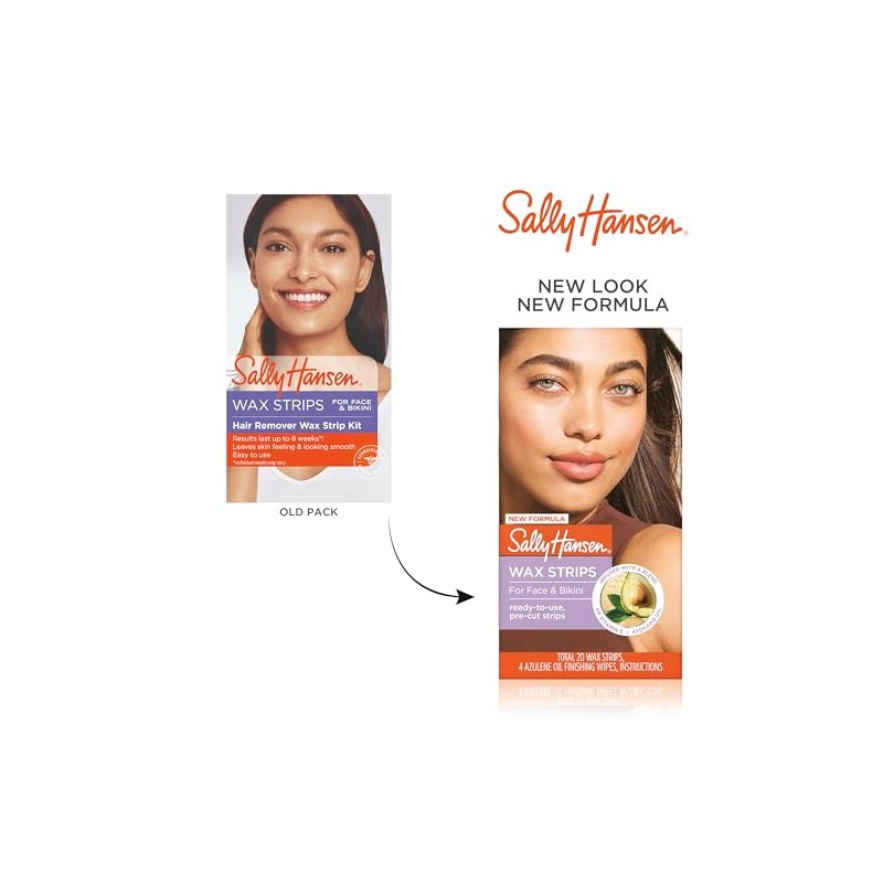 Sally Hansen Wax Kit Wax Strips for Face & Bikini|