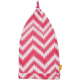 Masala Baby Girls' Knotted Chevron Hat - Pink/Orange - 6-12 Months