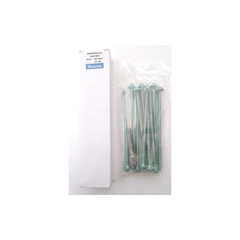 Astone Green Hex drive Timber fixing/landscaping screws with free driving