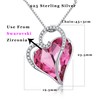 925 Sterling Silver Heart Necklace for Women White Gold Necklace