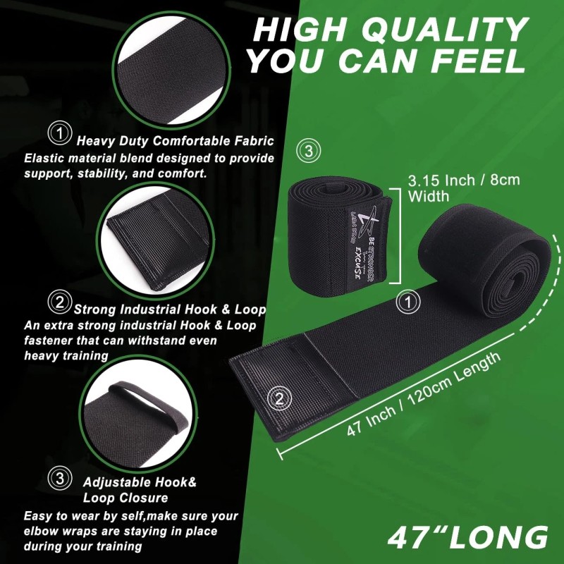 Lara Star Elbow Wraps for Weightlifting, Bench Press, Cross Training