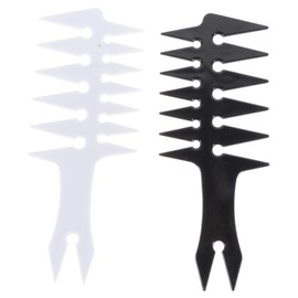 Baluue 2pcs Hairdressing Hair Comb Stylish Retro Comb for Wet Dry Hair Tool Random Color