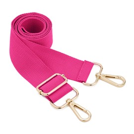 Wide Shoulder Strap, Adjustable Replacement Bag Strap with Metal Swivel Hook, Soft Canvas Bag Strap, Shoulder Strap, Belt, Messenger Bag, Adjustable Strap, for Crossbody Handbag (Rose Red)