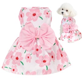 choyaxo Floral Dog Dress Cute Dog Skirt Pet Dress Summer Pet Clothes for Puppy Small Cats