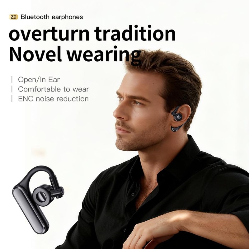 TMGADTDU Open Ear Bluetooth 5.4 Headset, Wireless Mono Earpiece
