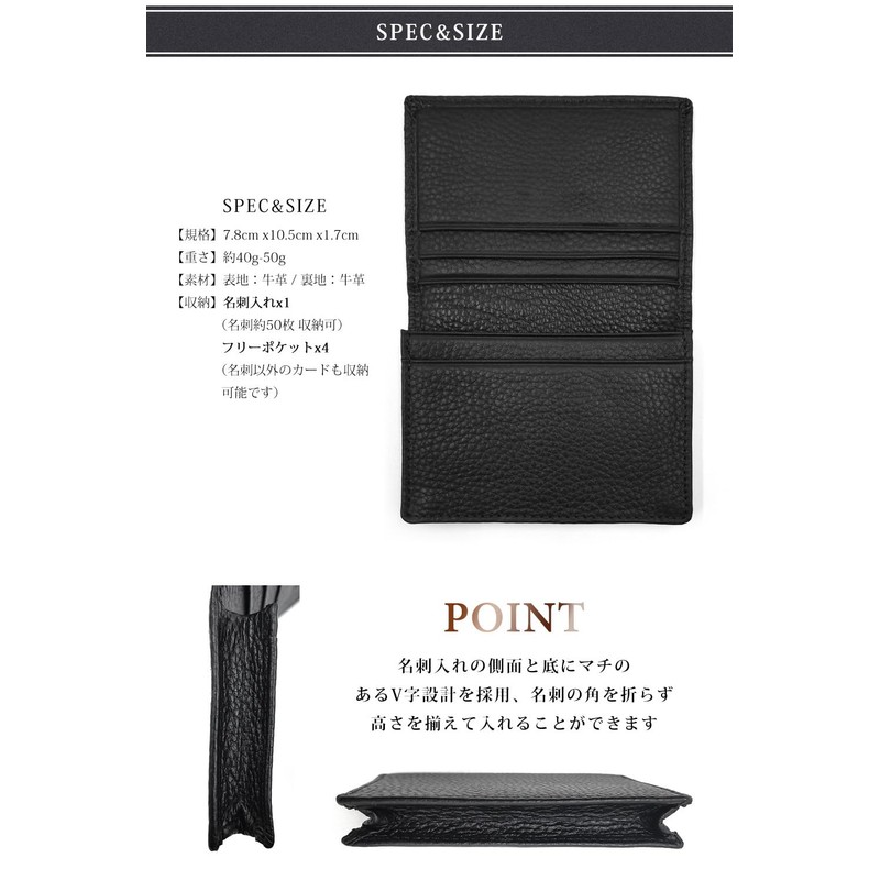 Xsimant Business Card Holder, 2nd Edition, Genuine Leather, Large Capacity,